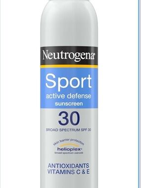 adidas White and Blue Sport Sunscreen Spray SPF 30